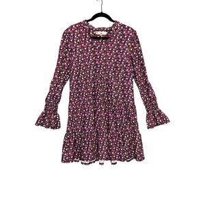 Jude Connally Jude Cloth Tiered Long Sleeve Floral Dress Size Medium Cottagecore